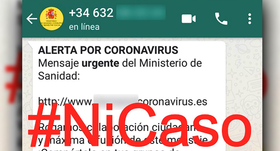 Si te llega este mensaje de WhatsApp sobre el coronavirus no lo abras