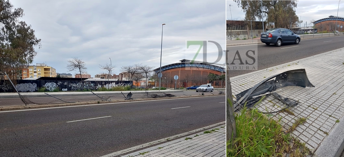 Se da la fuga tras accidentarse en la carretera de Madrid (Badajoz)