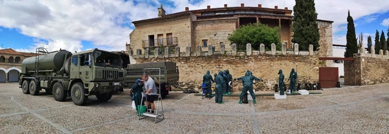 Continúa el despliegue del Ejército en la provincia de Cáceres y Badajoz