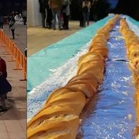 Éxito en el &#39;Bocadillo Solidario&#39; gigante realizado por un instituto extremeño