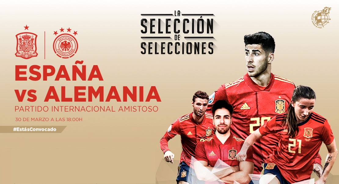 El amistoso entre España y Alemania se jugará online
