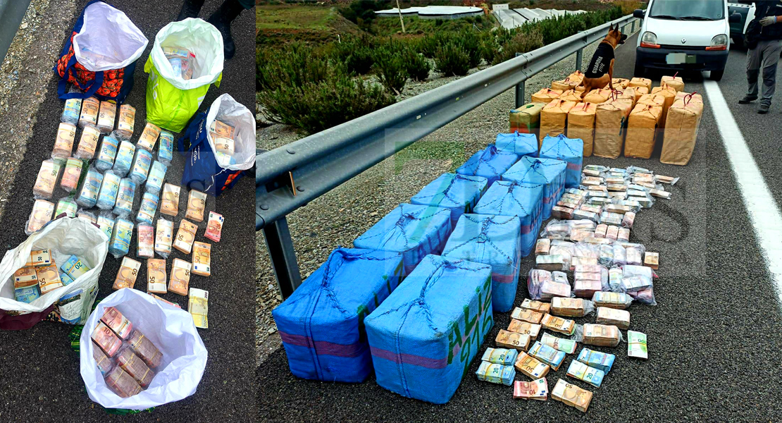 Interceptan un camión cargado de hachís y un millón de euros