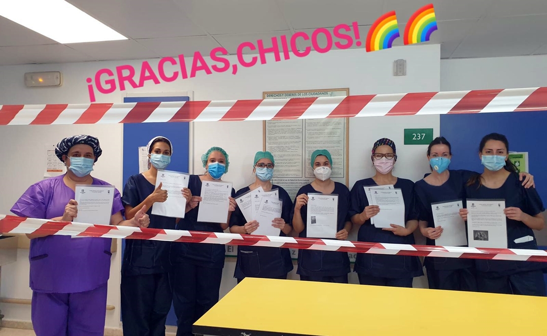 Cartas de agradecimiento a los sanitarios de Mérida