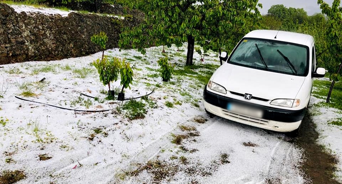 Las tormentas y el granizo se ceban con el Valle del Jerte