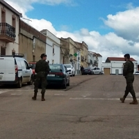 Controles del Ejército y la Guardia Civil en los pasos fronterizos