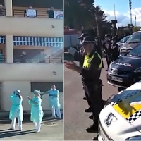 Sentido aplauso a una residencia de ancianos en Badajoz