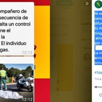 #StopBulos - La Guardia Civil desmiente la muerte de un compañero atropellado en un control