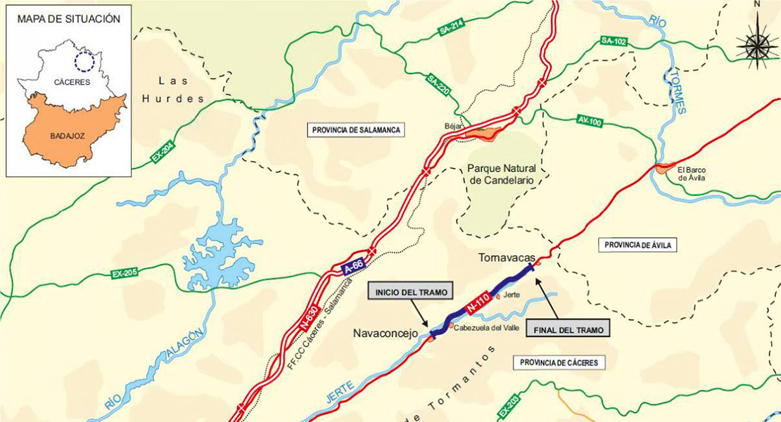 Finalizan las obras del tramo Navaconcejo-Tornavacas en Cáceres