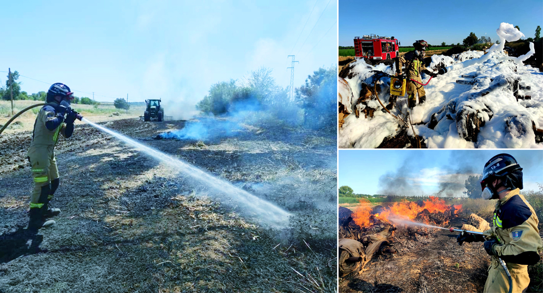 Los Bomberos de Badajoz actúan en dos incendios relevantes