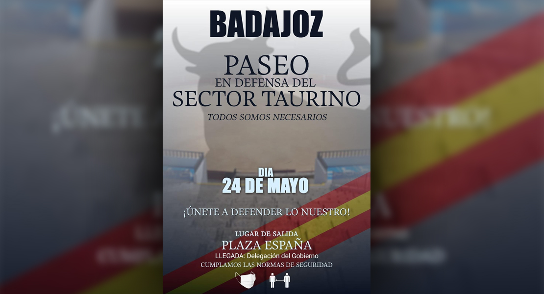 El sector taurino convoca un &#39;Paseo en defensa de la Tauromaquia&#39; en Badajoz