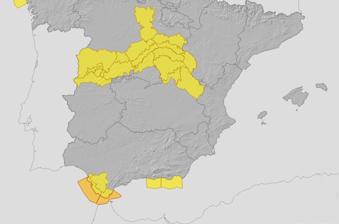 Alerta amarilla por tormentas y lluvias en el norte de Cáceres