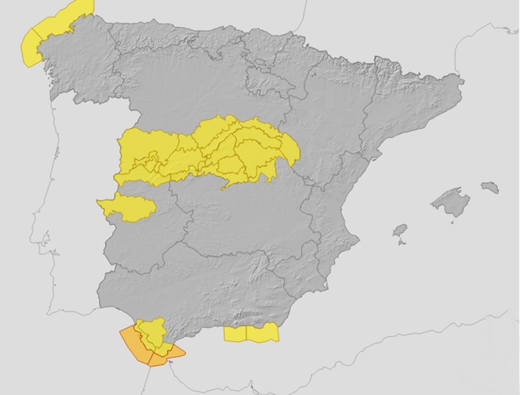 El 112 Extremadura mantiene la alerta amarilla en la zona de Cáceres