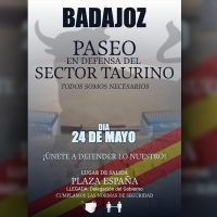 El sector taurino convoca un 'Paseo en defensa de la Tauromaquia' en Badajoz