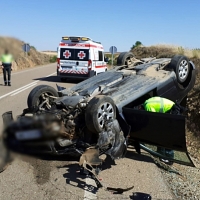 Accidente de tráfico en Aceuchal (Badajoz)