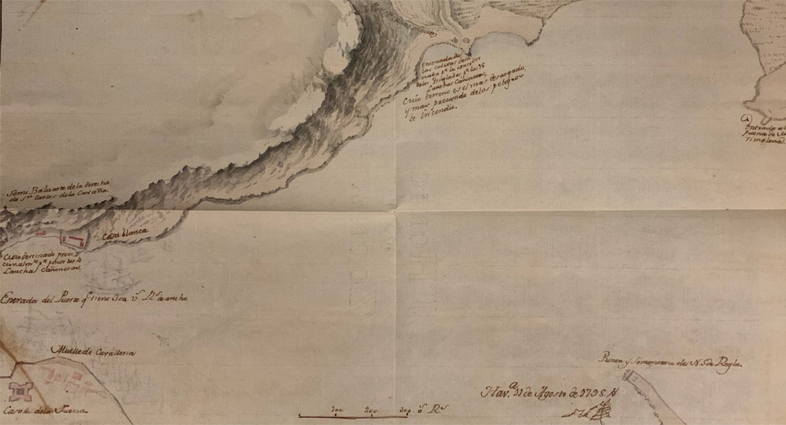 Hallan un mapa inédito de la Bahía de La Habana en 1798