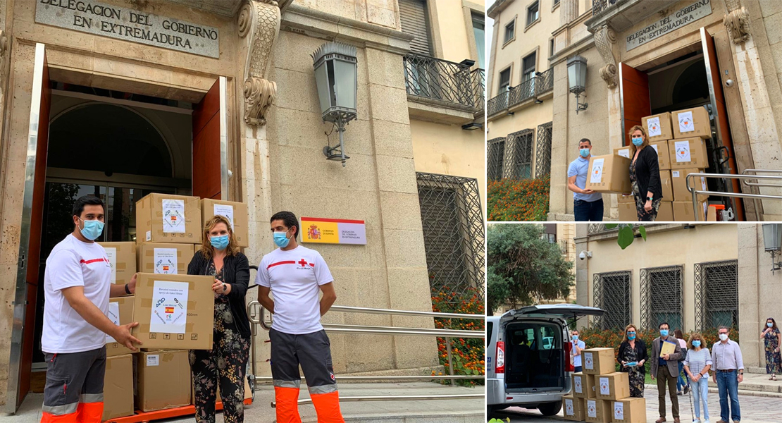 Cruz Roja, Cáritas y CERMI distribuyen 67.500 mascarillas en Extremadura