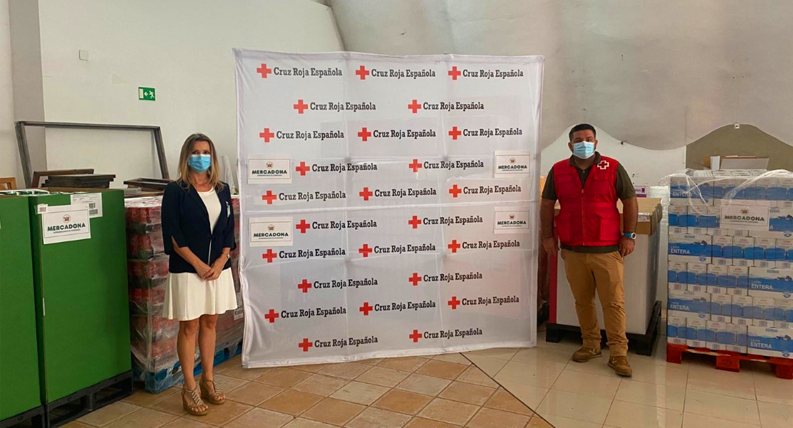 Mercadona dona a Cruz Roja Extremadura 9 toneladas de productos de primera necesidad