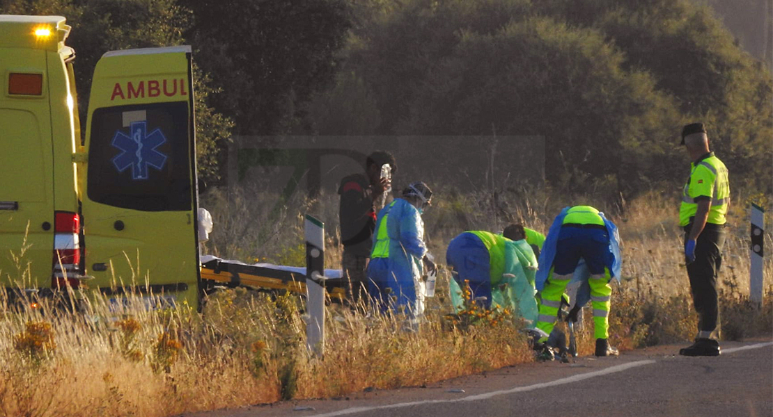 Un motorista herido de gravedad tras una colisión en la carretera Badajoz-Alburquerque