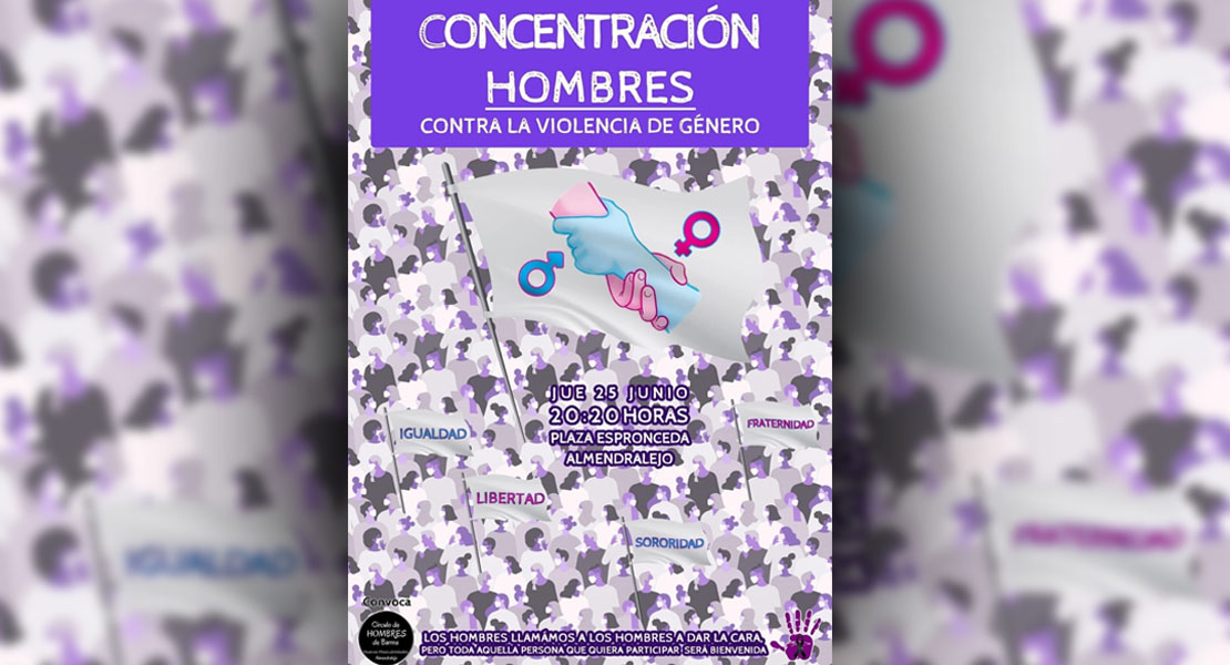 Primera convocatoria de hombres contra la violencia de género en Almendralejo