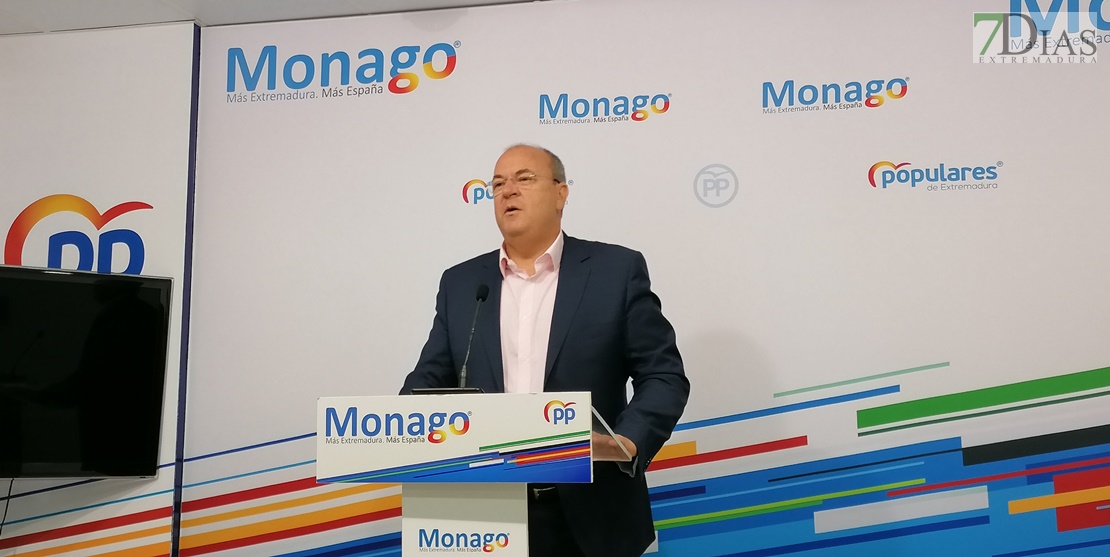 Monago lamenta que la Junta no haya gastado “ni un euro” en inversiones en el primer trimestre