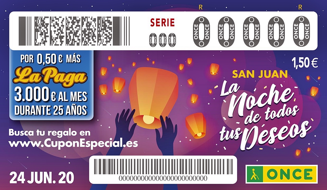 La ONCE celebra San Juan con un cupón especial y regalos