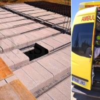 Rescatan a un hombre tras un accidente laboral en Los Santos de Maimona (Badajoz)