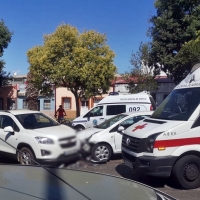 Choque frontal en El Gurugú (Badajoz)