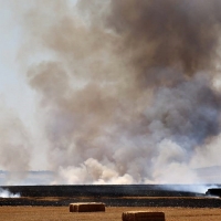 Incendio forestal entre Almendral y La Albuera