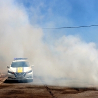 Incendio en las inmediaciones de Arroyo de San Serván (Badajoz)