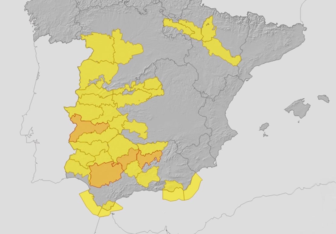 Alerta naranja en las Vegas del Guadiana por altas temperaturas