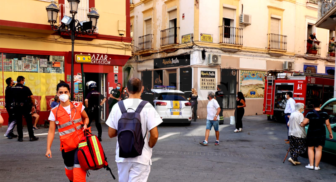 Incendio de vivienda en el centro de Badajoz