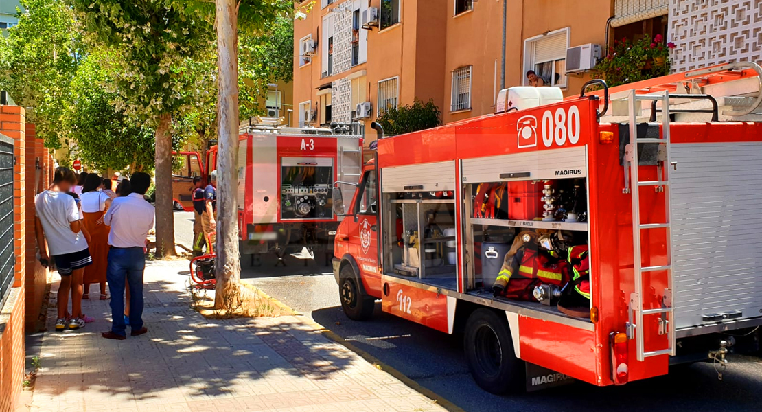 Incendio de vivienda en San Roque (Badajoz)
