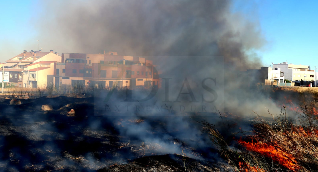 Vecinos de Badajoz: &quot;Es realmente penoso tener las llamas a dos metros de casa una vez más&quot;