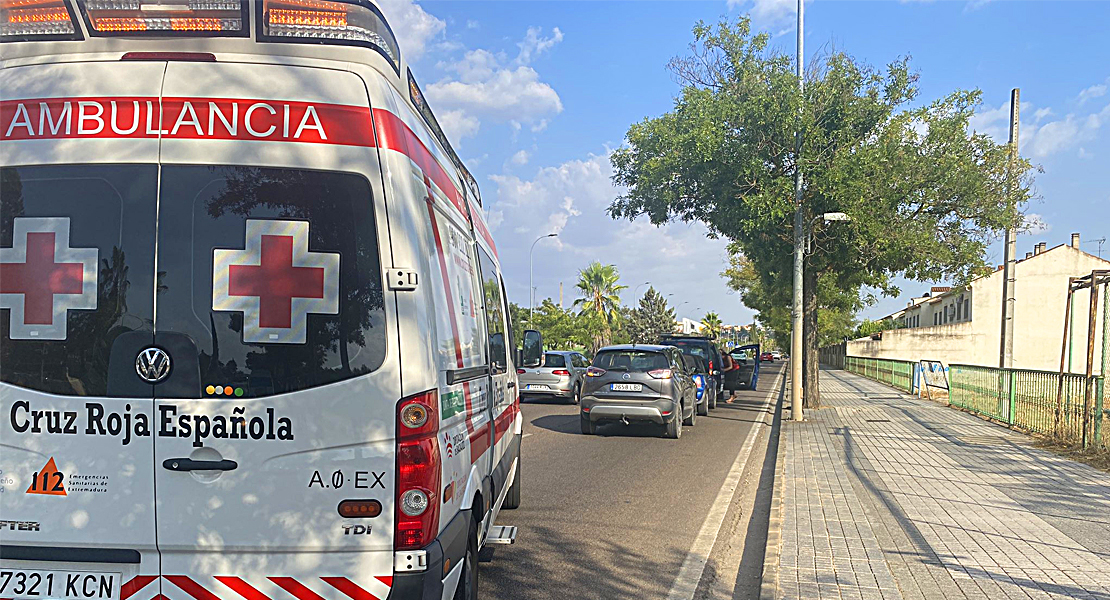 Una colisión en cadena deja dos heridos en la carretera de Sevilla (Badajoz)