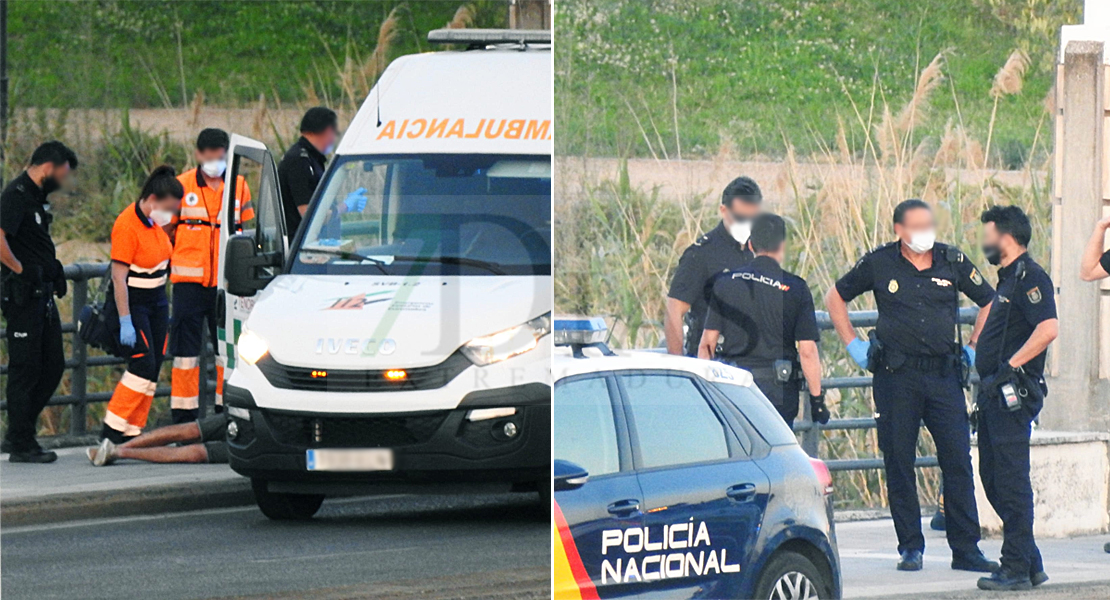 Agentes de Policía Nacional evitan que un hombre se precipite del Puente de la Autonomía (Badajoz)