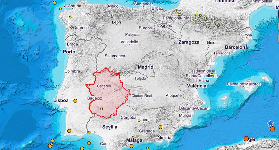 Dos pequeños terremotos sacuden la zona de Zafra (Badajoz)