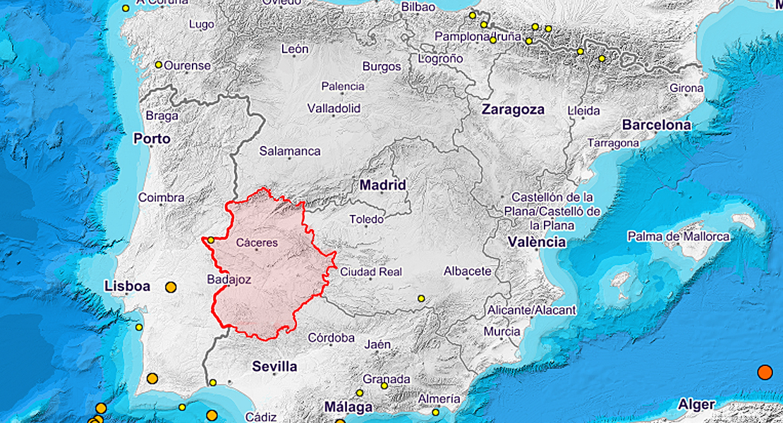 Un pequeño terremoto sacude la provincia de Cáceres