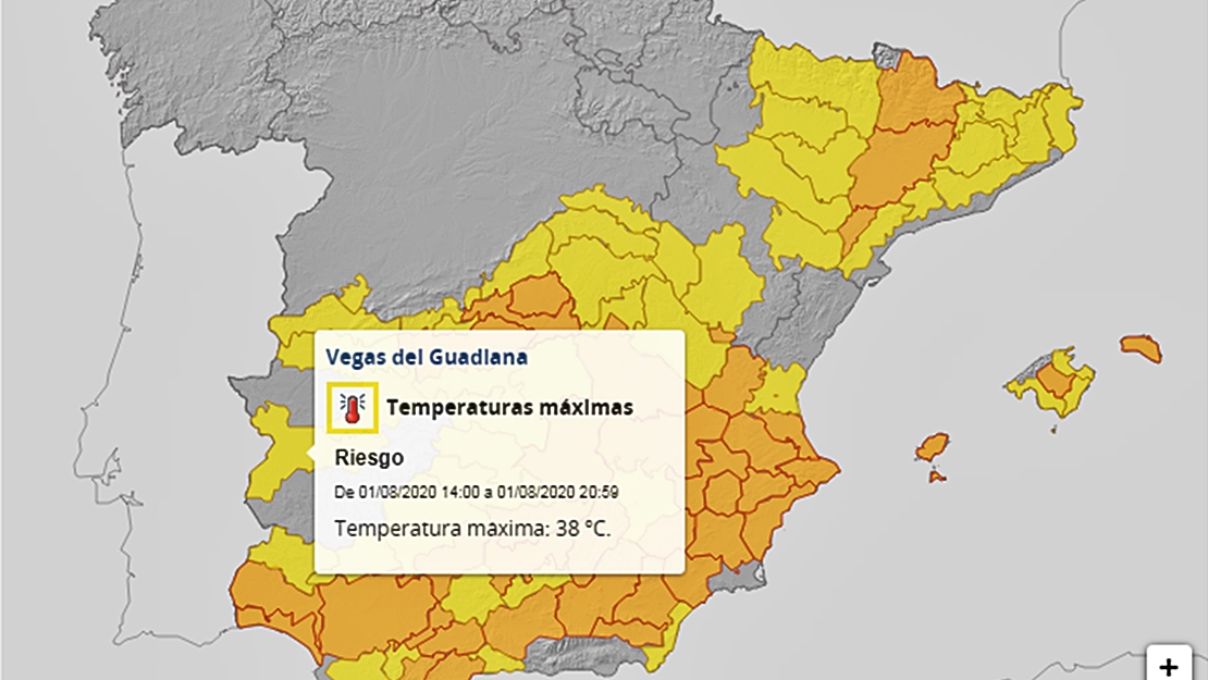 Alerta amarilla para este sábado en algunas zonas de Extremadura