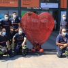 El corazón más solidario de los Bomberos de Badajoz ya está en el CC El Faro