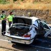 Imágenes del accidente de tráfico entre Alconchel e Higuera de Vargas