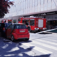 Incendio en el supermercado La Plaza de Día en San Francisco (Badajoz)