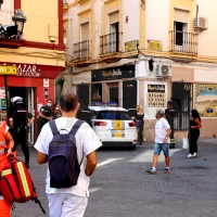 Incendio de vivienda en el centro de Badajoz