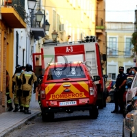 Se derrumba parte de una vivienda en el Casco Antiguo (Badajoz)