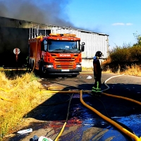 Bomberos del CPEI extinguen un incendio en el EcoParque de Mérida