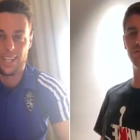 Thibaut Courtois y Burgui se acuerdan del CD. Badajoz horas antes del playoff de ascenso