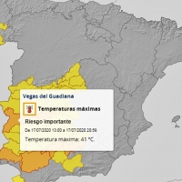 Alerta naranja por altas temperaturas en algunas zonas de Extremadura