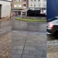 Fuerte granizada en Almendralejo (Badajoz)