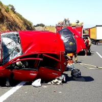 Cuatro heridos, entre ellos dos graves, en un accidente de tráfico en la A-5