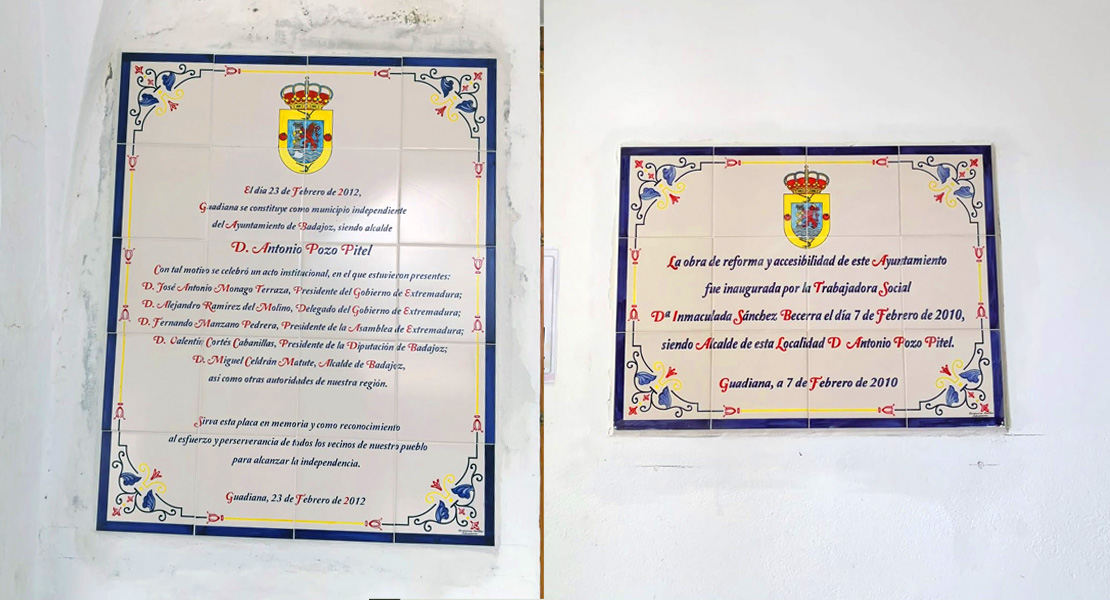 Guadiana continúa eliminando los vestigios del 'Caudillo' en su localidad