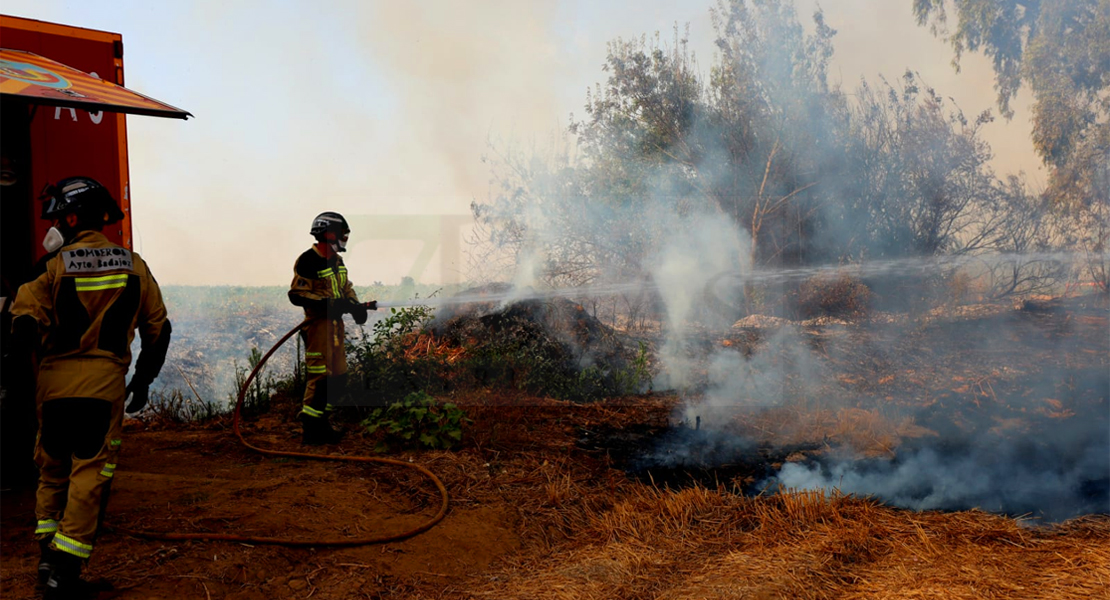 REPOR - Un incendio forestal cercano a Badajoz arrasa varias hectáreas